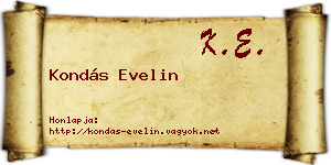 Kondás Evelin névjegykártya