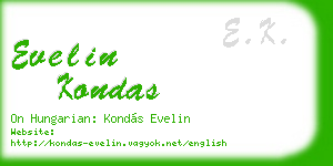 evelin kondas business card