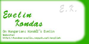 evelin kondas business card